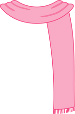 Pink scarf flat icon PNG