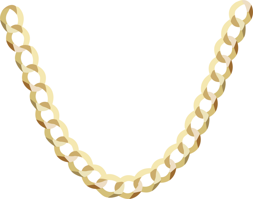 Gold chain necklace PNG 2023102804